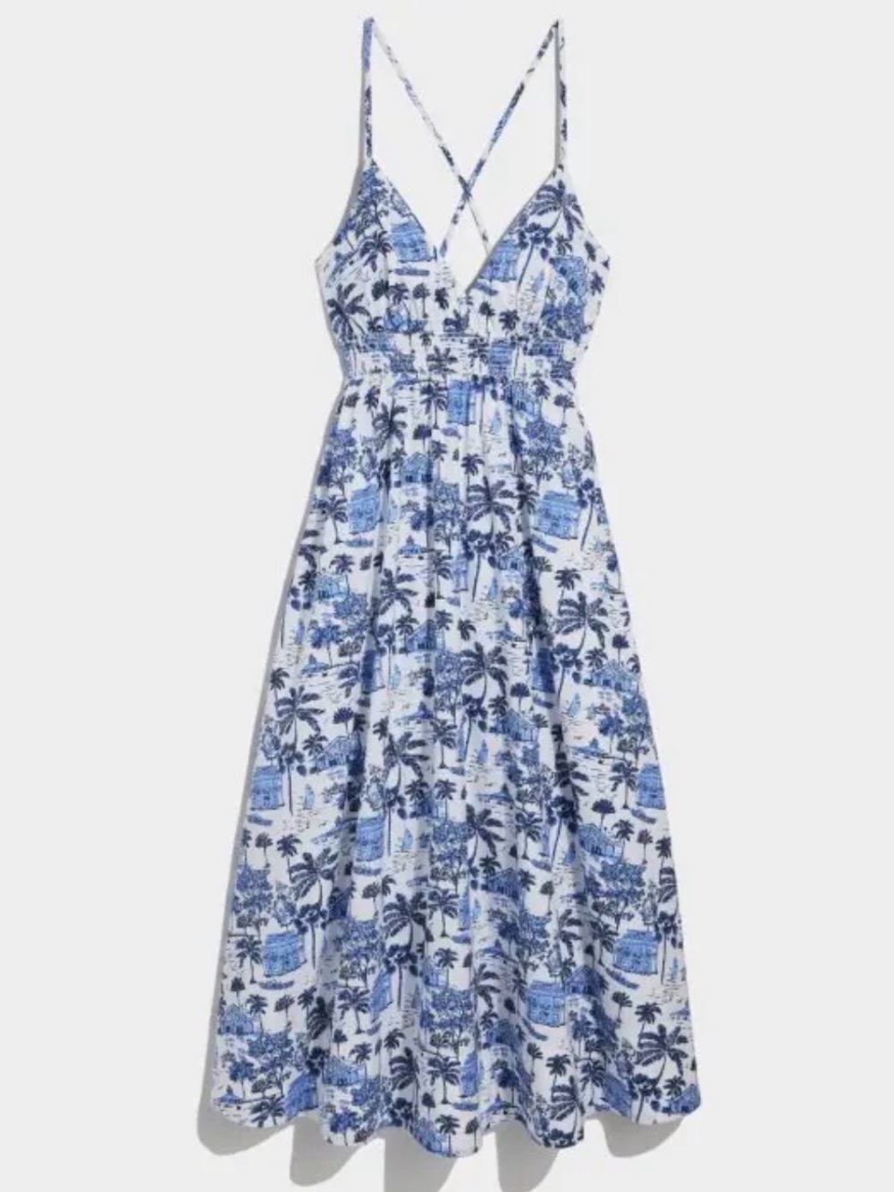 NWT Vineyard Vines Smocked Sconset Maxi Dress in Nautical Navy | XXS